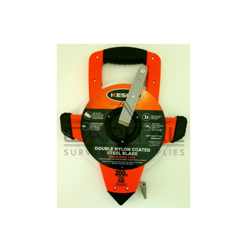 Keson Tape 3X High Speed Rewind 200ft. Zero at End of Hook, NyClad Feet & Inches NRS18200