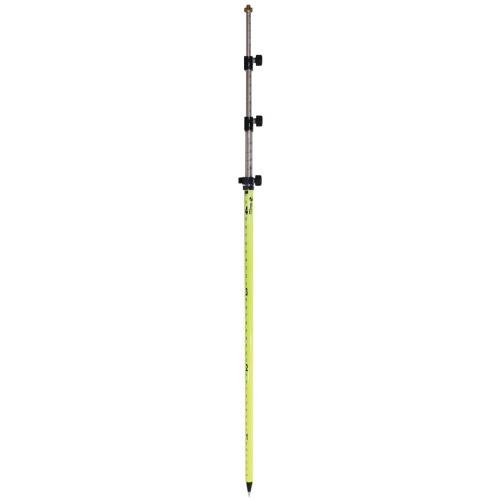 SitePro 15-ft Twist-Lock Prism Pole, Flo- Yellow,10ths/Metric 07-4715-TMA-FY