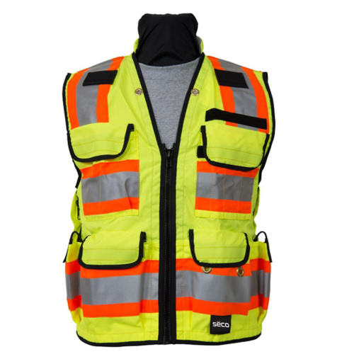 Seco 8265 Series Class 2 Safety Vest with Outlast Collar and Mesh Back - Flo Orange or Flo Yellow